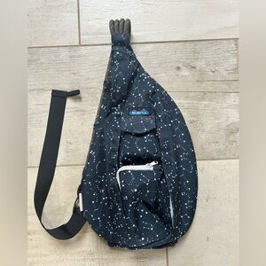 KAVU Navy Sling Bag with Star Pattern